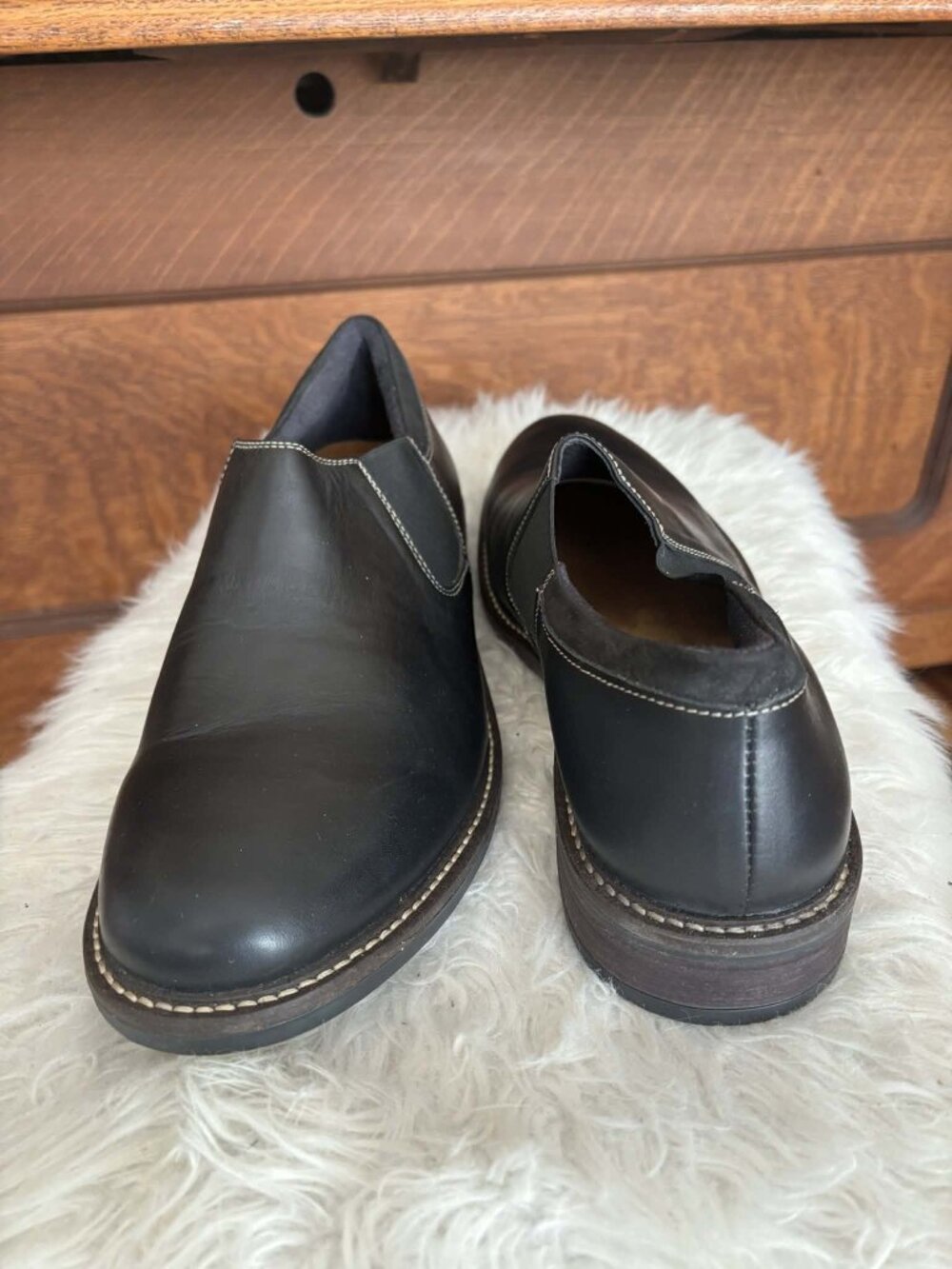 NAOT Director Black Velvet & Raven Size 45 Leather